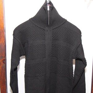 NWT SNS Herning Fisherman Full Zip Black XS Rollneck Turtleneck Wool like Fender